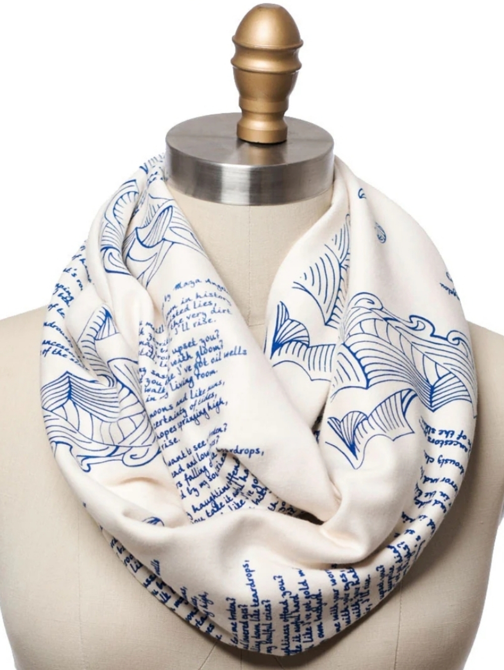 Stotiarts Maya Angelou Still I Rise Infinity Scarf Poetry Book Script Art Work